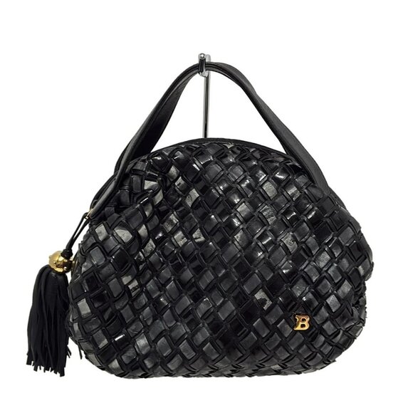 Auth BALLY - Black Leather Patent Leather (Synthetic Leather) Handbag - Picture 2 of 14